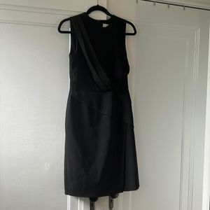 Reiss Black Draped Dress